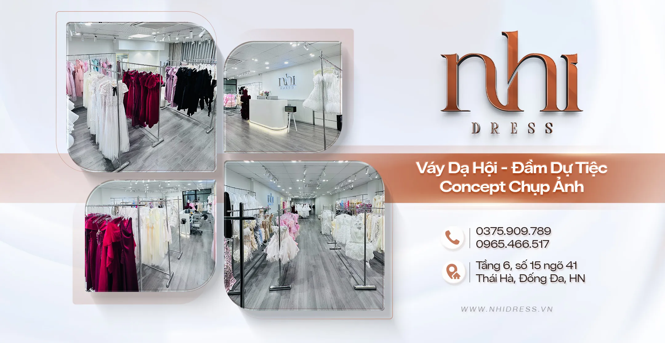 Nhi Dress showroom cho thuê trang phục đẹp, uy tín hàng đầu