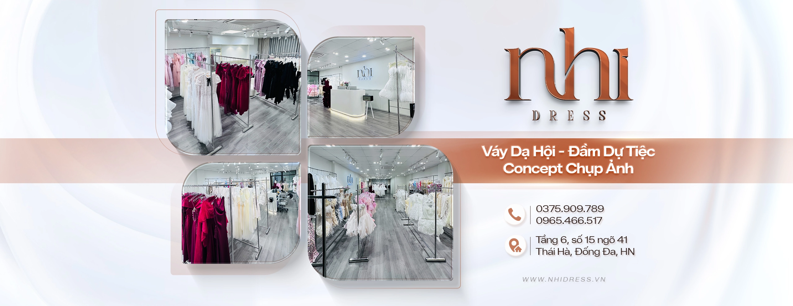 Cho thuê váy dự tiệc, dạ hội, chụp ảnh uy tín Nhi Dress