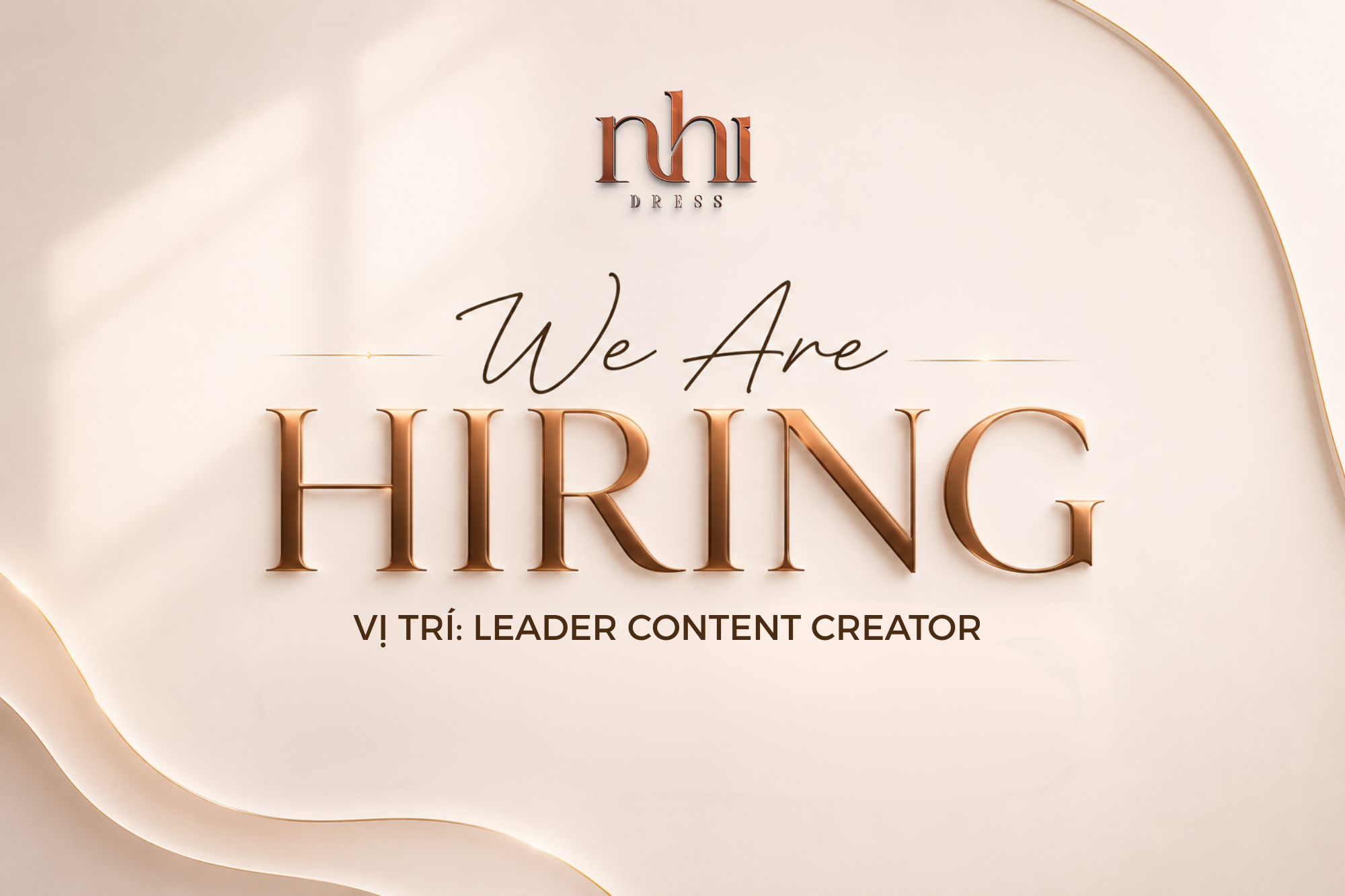 TUYỂN DỤNG LEADER CONTENT CREATOR