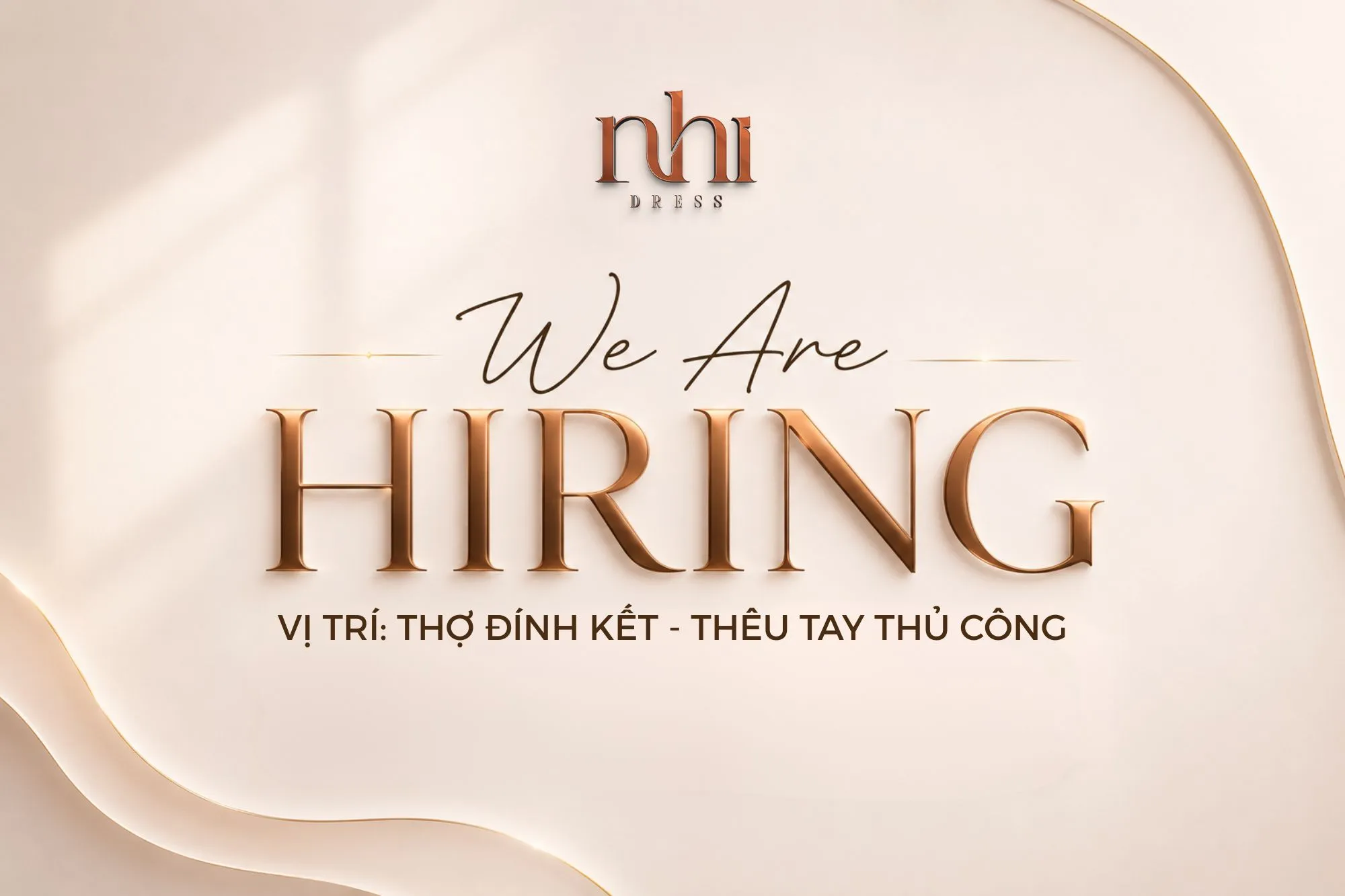 TUYỂN DỤNG THỢ ĐÍNH KẾT THÊU TAY THỦ CÔNG